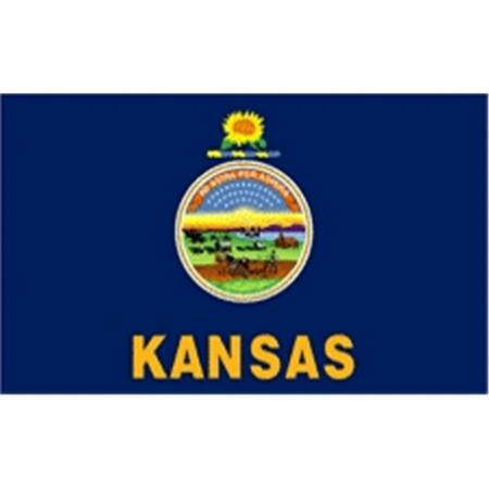 SS COLLECTIBLES 2 ft. X 3 ft. Nyl-Glo Kansas Flag 2 ft. X 3 ft. SS3321020